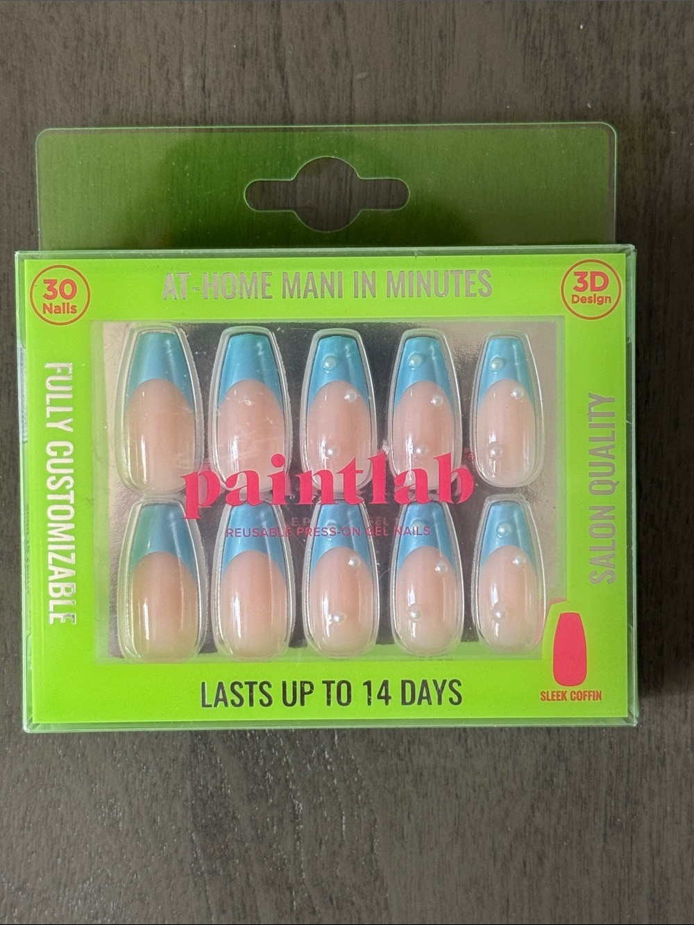 Paintlab Press On Nails in Moonlit Periwinkle Blue